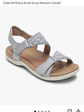 Cobb Hill by New Balance Light Gray Rubey Braid Strap Women's Sandal